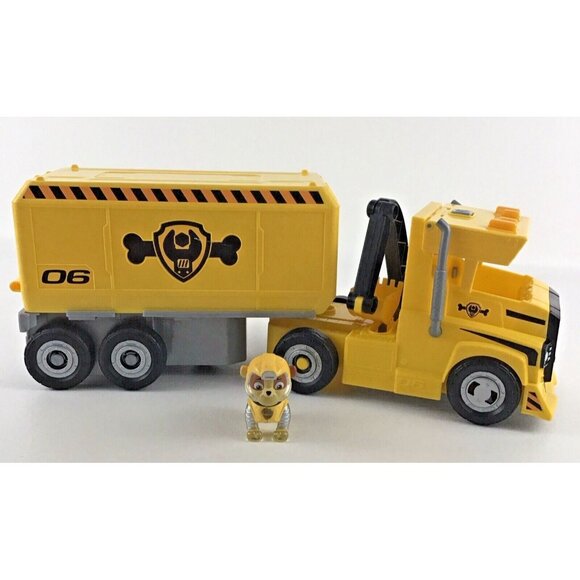 Spin Master Other - Paw Patrol Big Truck Pups Rubble Figure X-Treme Transforming Truck Lights Sounds